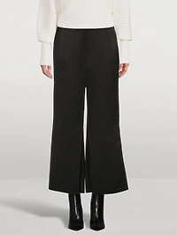 Wide-Leg Satin Pants