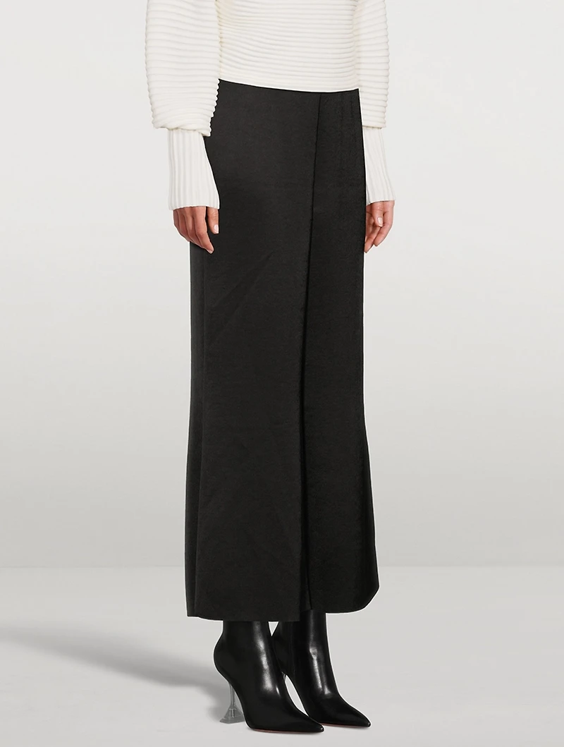 Wide-Leg Satin Pants