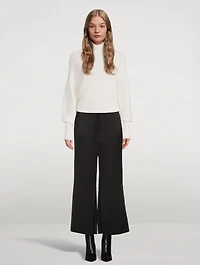 Wide-Leg Satin Pants