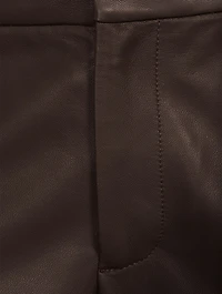 Flared Leather Trousers