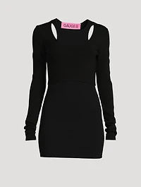 Khota Knit Double-Layered Mini Dress