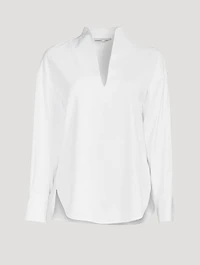 Split-Neck Tunic Blouse