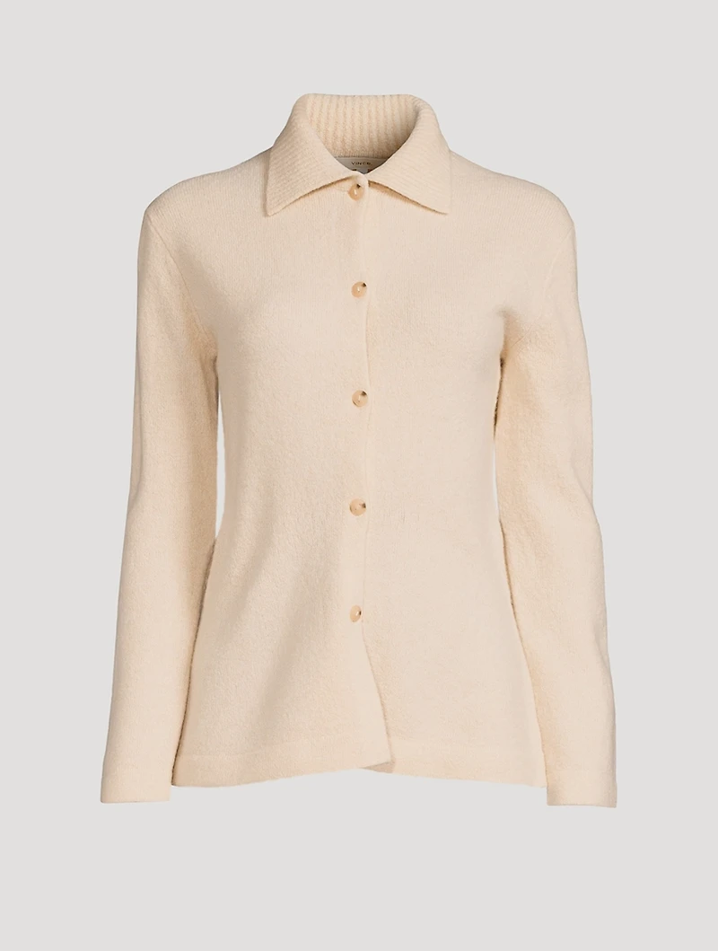 Bouclé Polo Cardigan