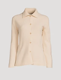 Bouclé Polo Cardigan