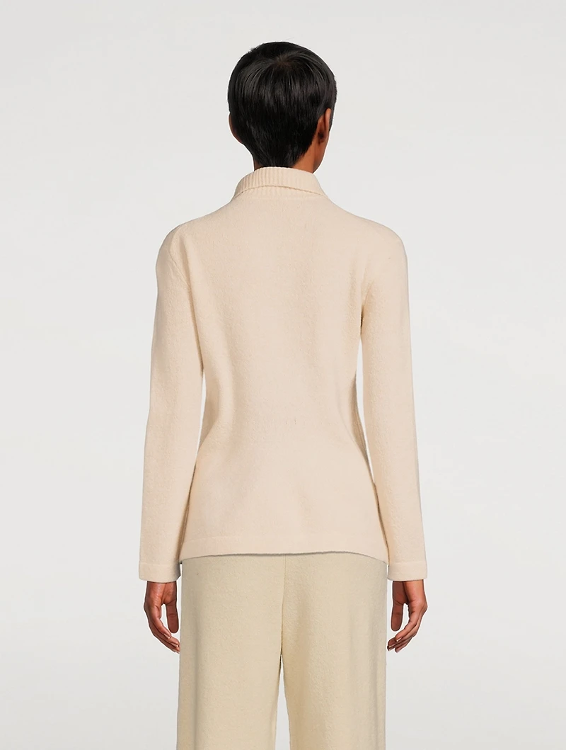 Bouclé Polo Cardigan