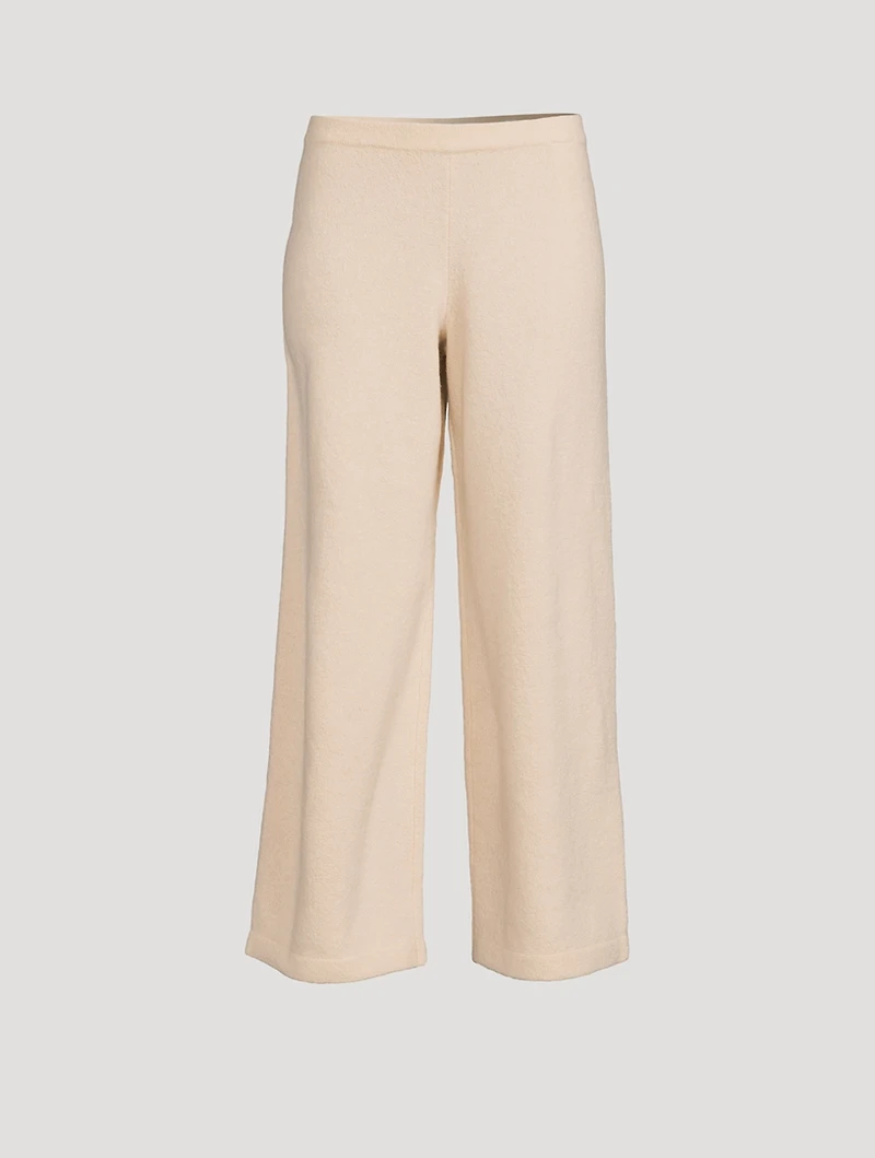 Bouclé Wide-Leg Joggers