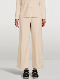 Bouclé Wide-Leg Joggers