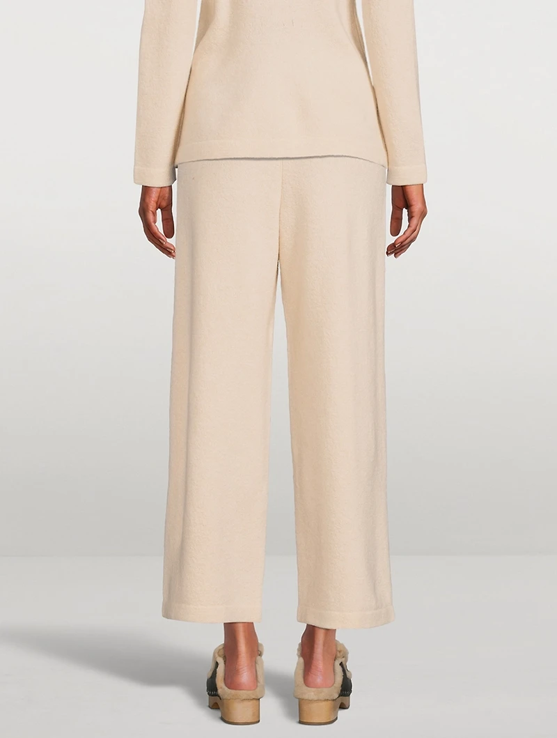 Bouclé Wide-Leg Joggers