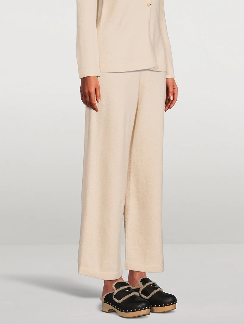 Bouclé Wide-Leg Joggers