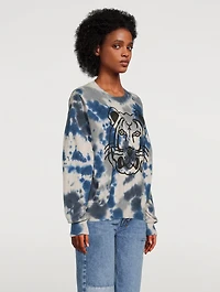 Tiger Sweater Tie-Dye Print