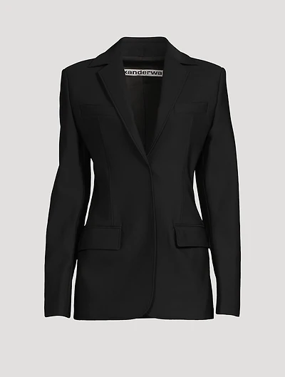 Stretch-Nylon Slim Blazer