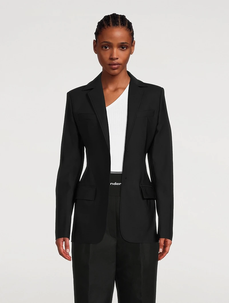 Stretch-Nylon Slim Blazer