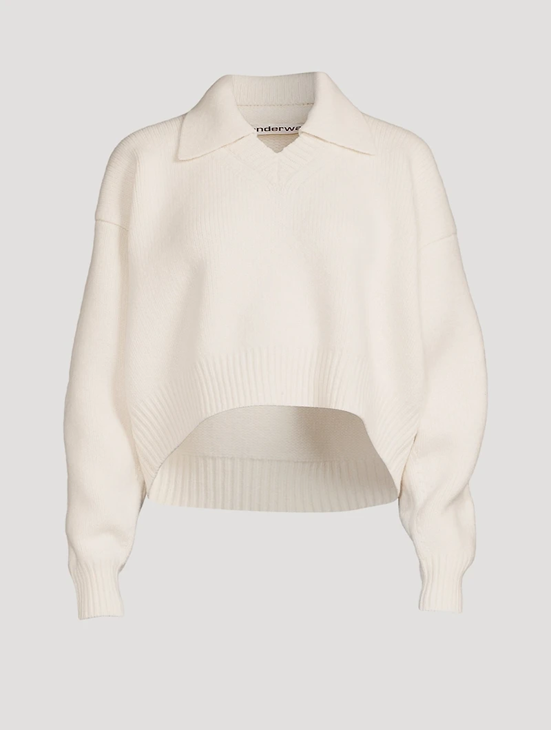 Cropped Polo Sweater