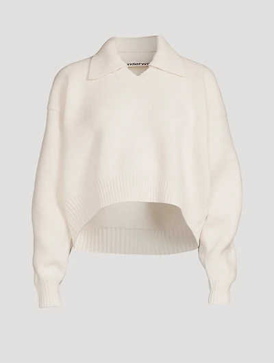 Cropped Polo Sweater