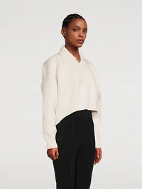 Cropped Polo Sweater