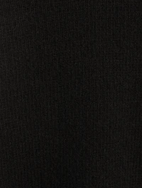 Scoopneck Sweater With Ruched Leather Trim