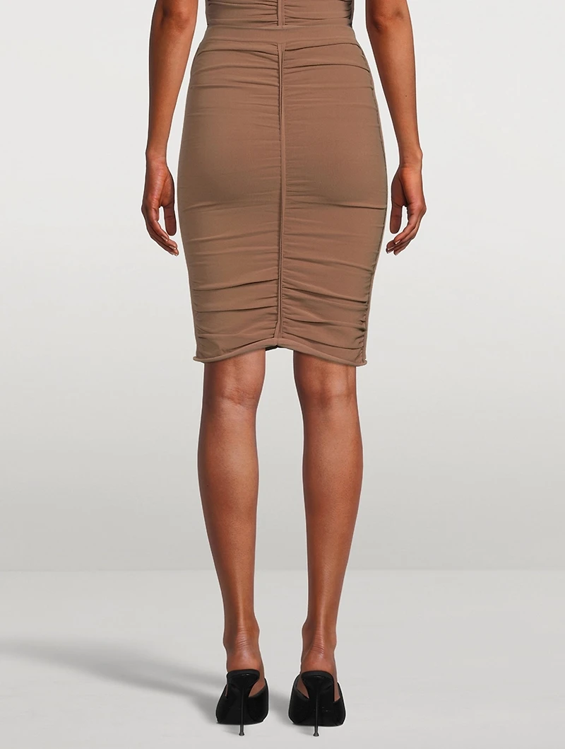 Ruched Pencil Skirt