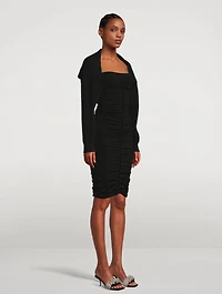 Ruched Bandeau Midi Dress