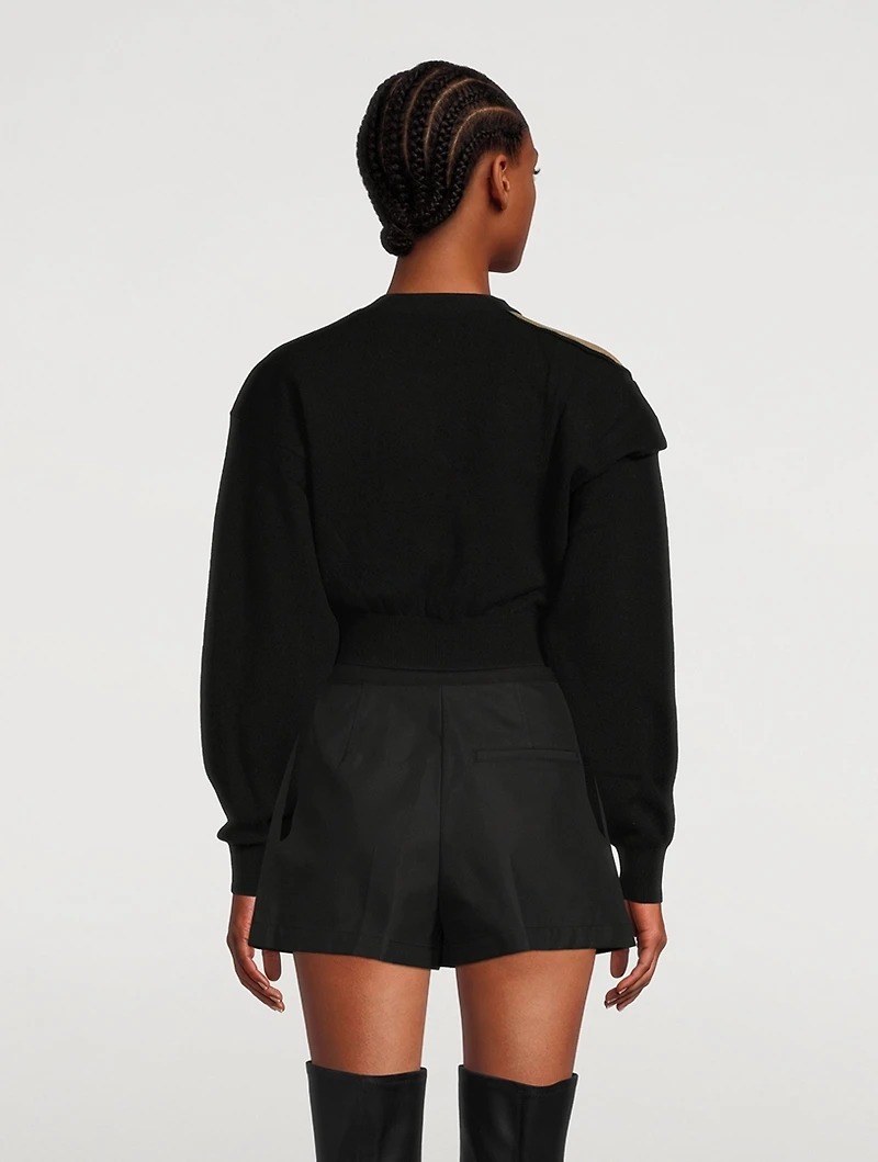 Illusion Tulle Cropped Cardigan
