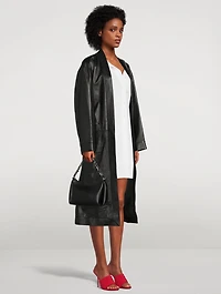 PJ Belted Leather Coat