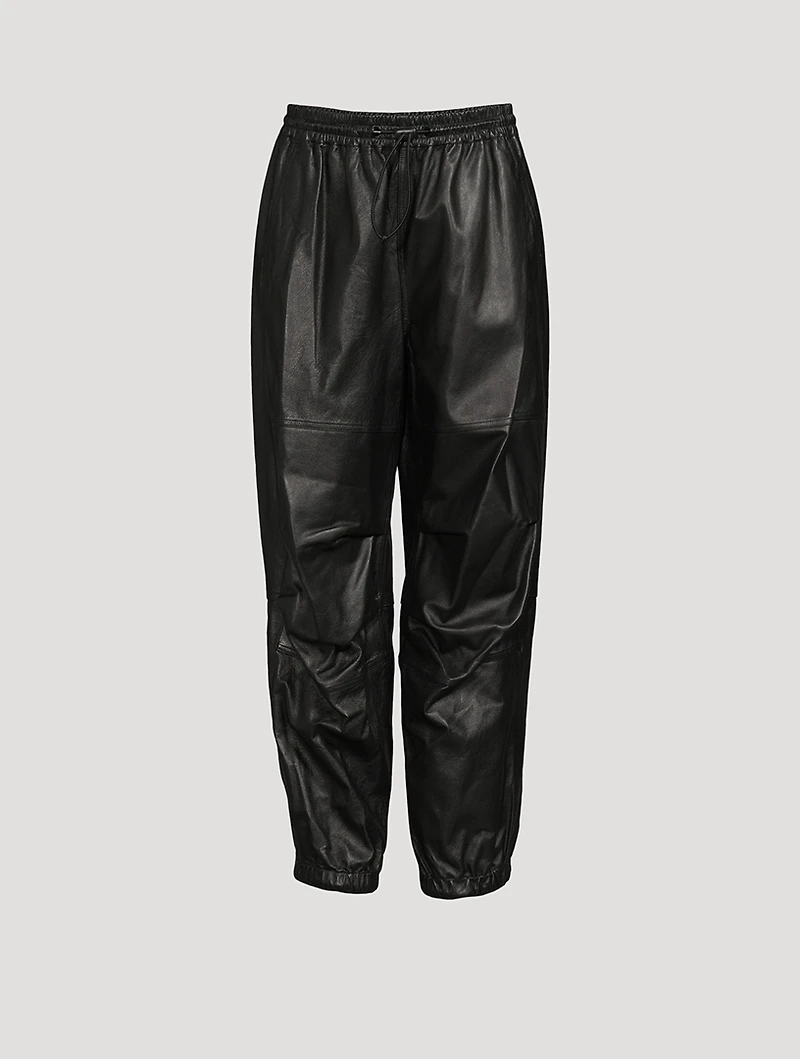 Baggy Leather Joggers