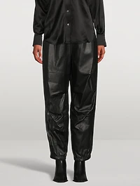 Baggy Leather Joggers