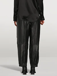 Baggy Leather Joggers