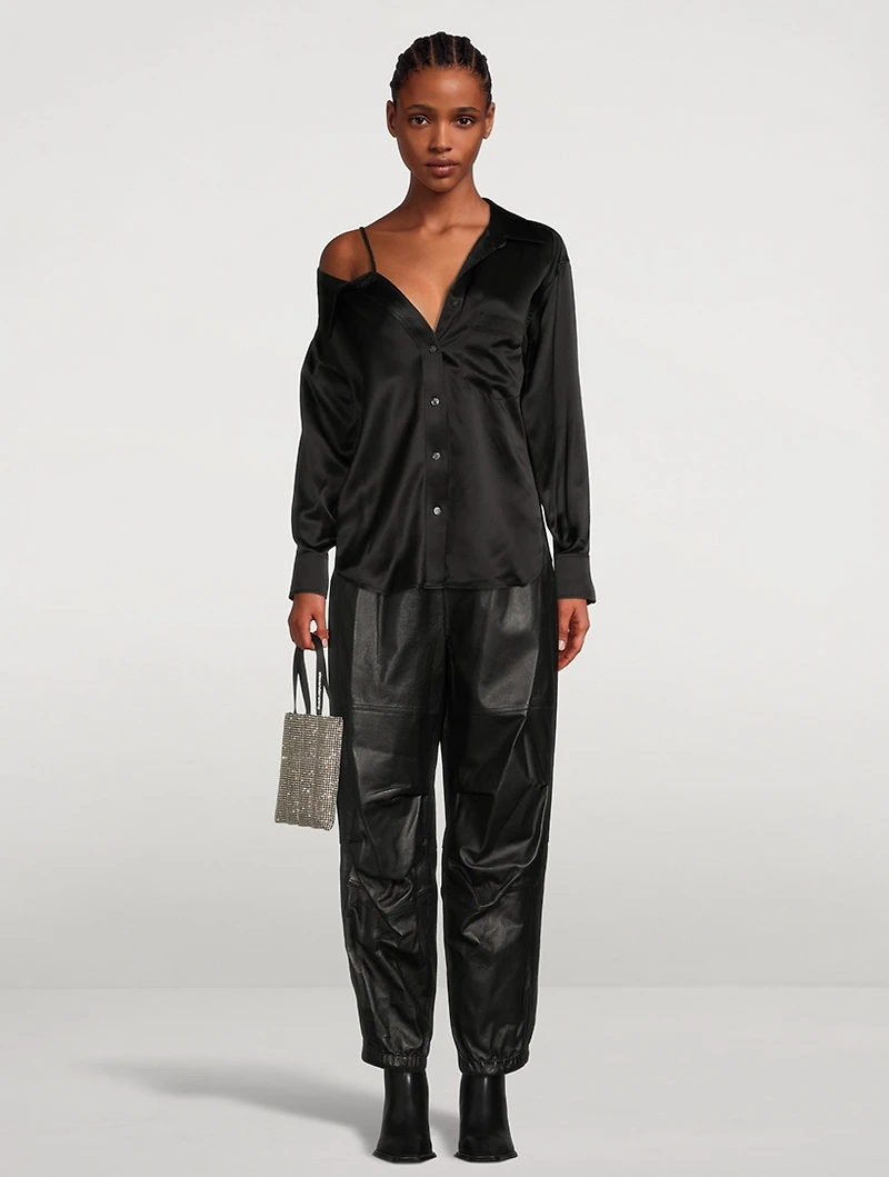 Baggy Leather Joggers