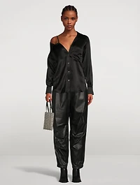 Baggy Leather Joggers