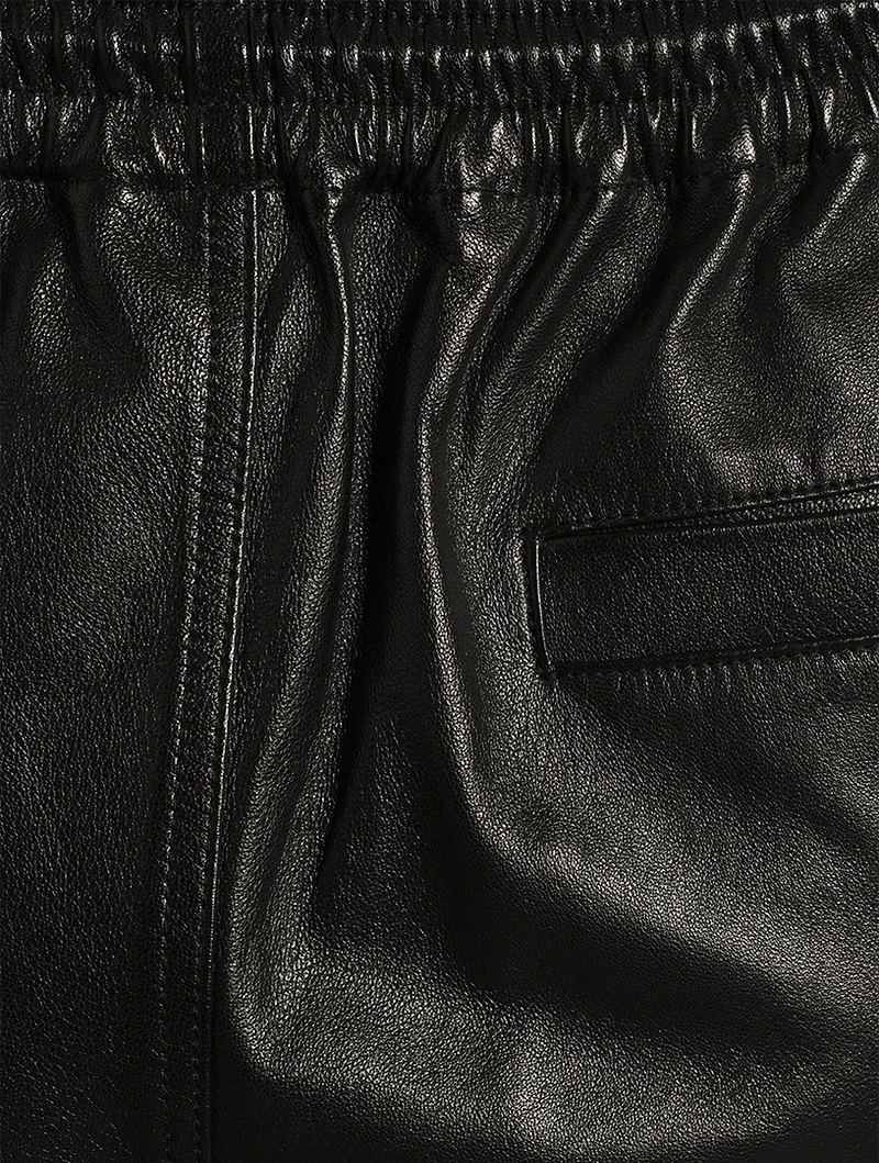 Baggy Leather Joggers
