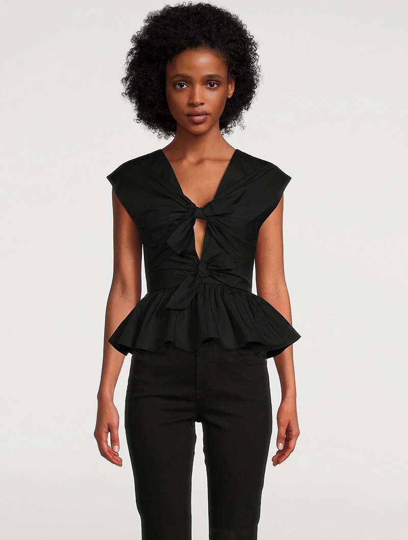 Elen Organic Cotton Tie-Front Blouse