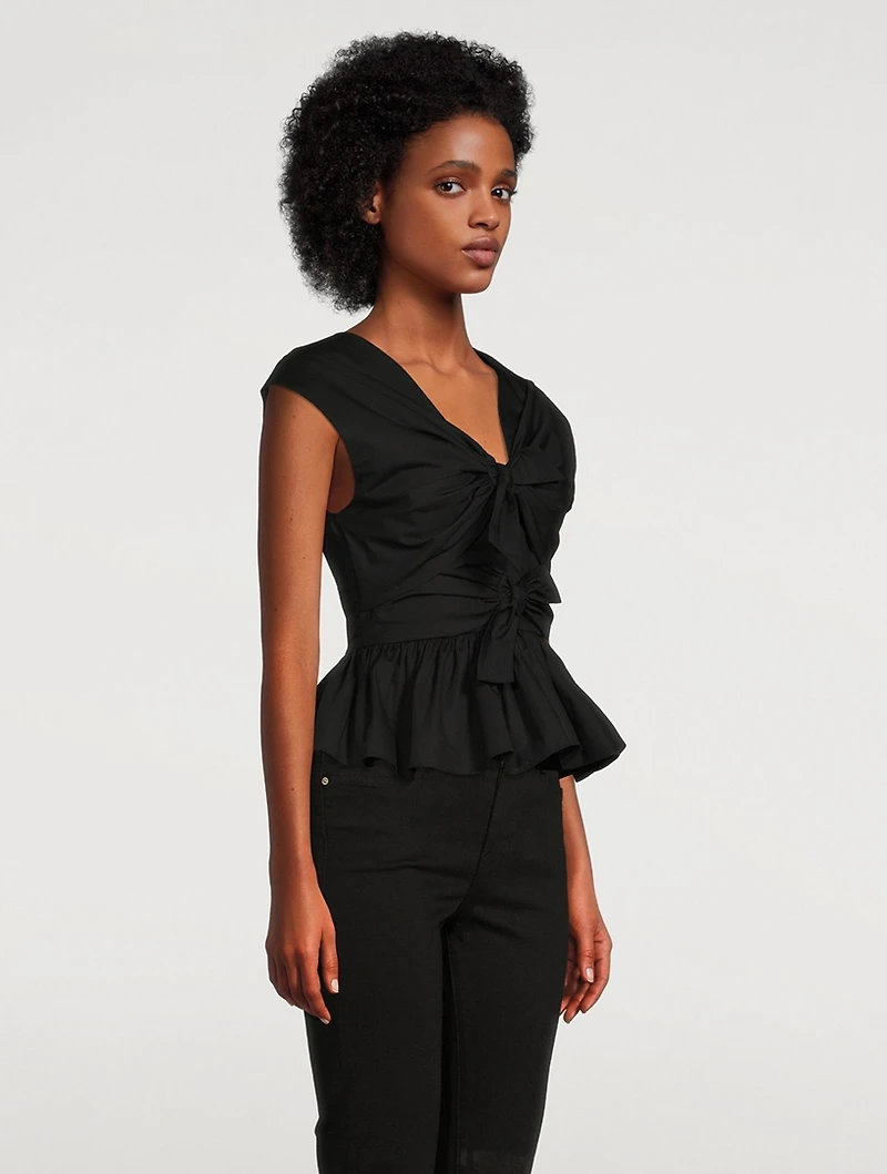 Elen Organic Cotton Tie-Front Blouse