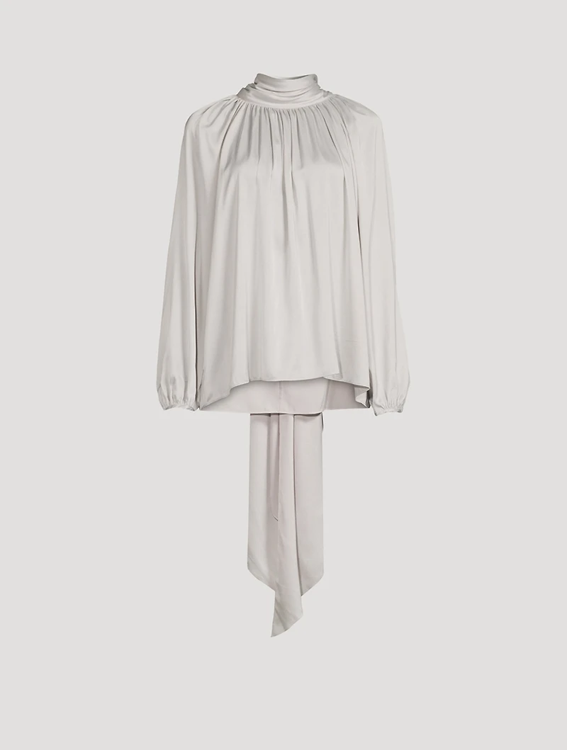 Nera Tie-Neck Blouse