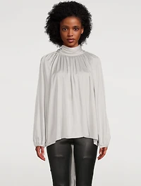 Nera Tie-Neck Blouse
