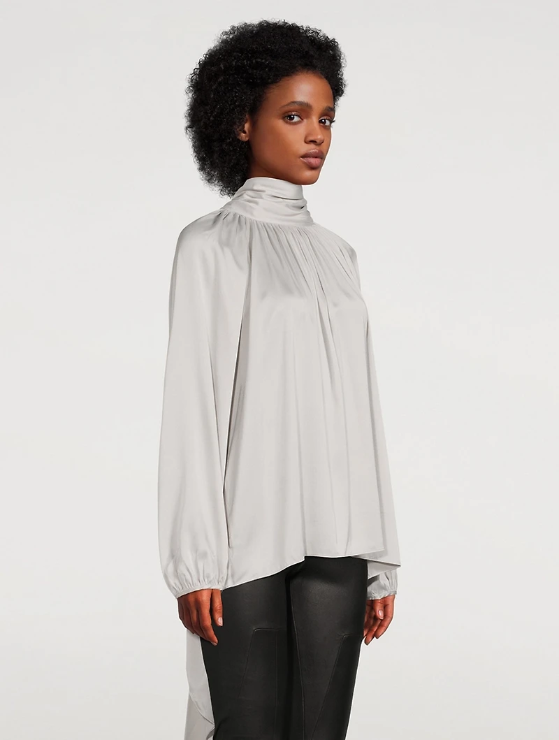 Nera Tie-Neck Blouse