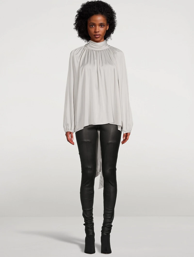 Nera Tie-Neck Blouse