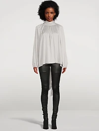 Nera Tie-Neck Blouse