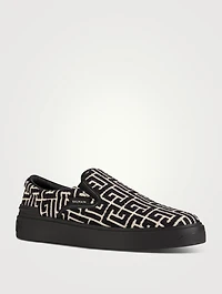 B-Court Monogram Jacquard Slip-On Shoes