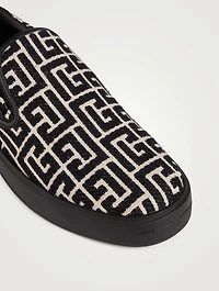 B-Court Monogram Jacquard Slip-On Shoes