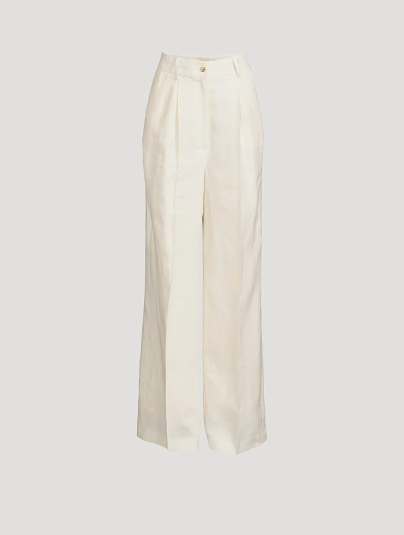 Baiyan Wide-Leg Linen Trousers