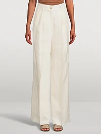 Baiyan Wide-Leg Linen Trousers