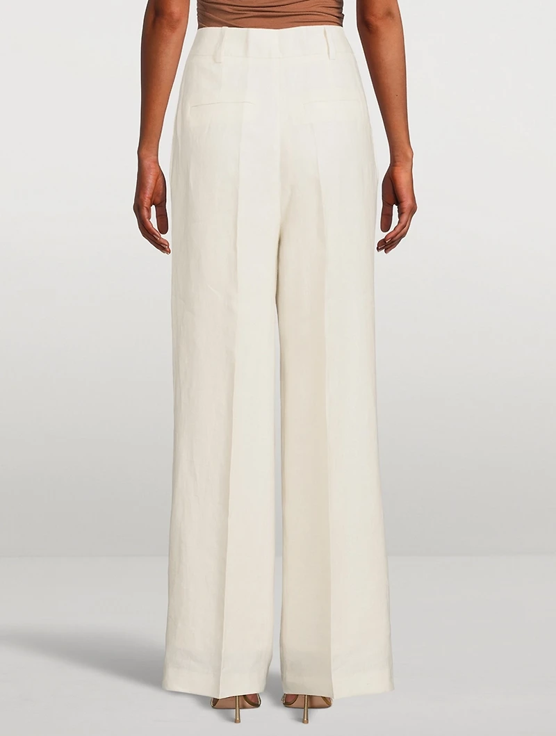 Baiyan Wide-Leg Linen Trousers