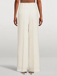 Baiyan Wide-Leg Linen Trousers