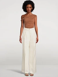 Baiyan Wide-Leg Linen Trousers