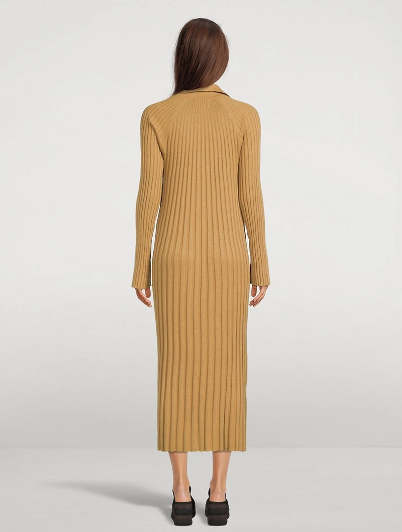 Kale Ribbed Midi Dress