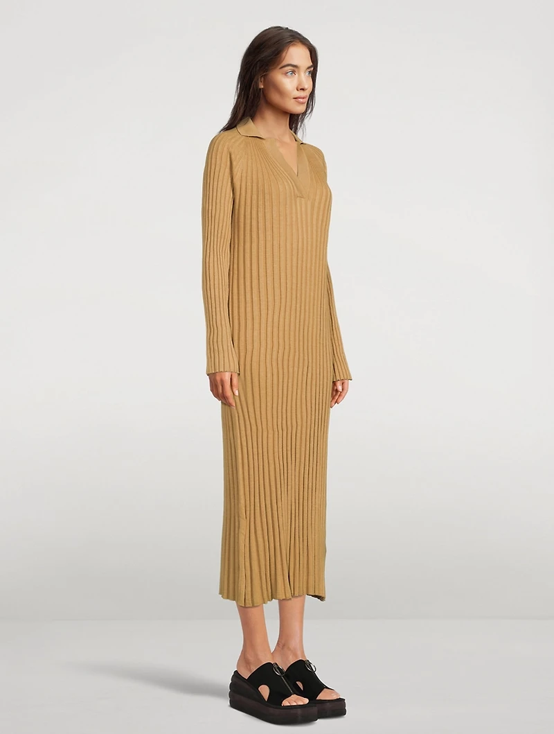 Kale Ribbed Midi Dress