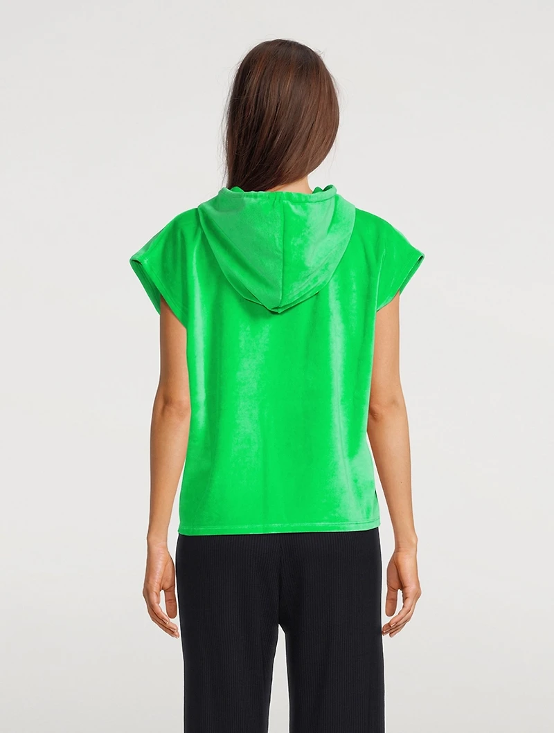 Moala Terry Cap-Sleeve Hoodie