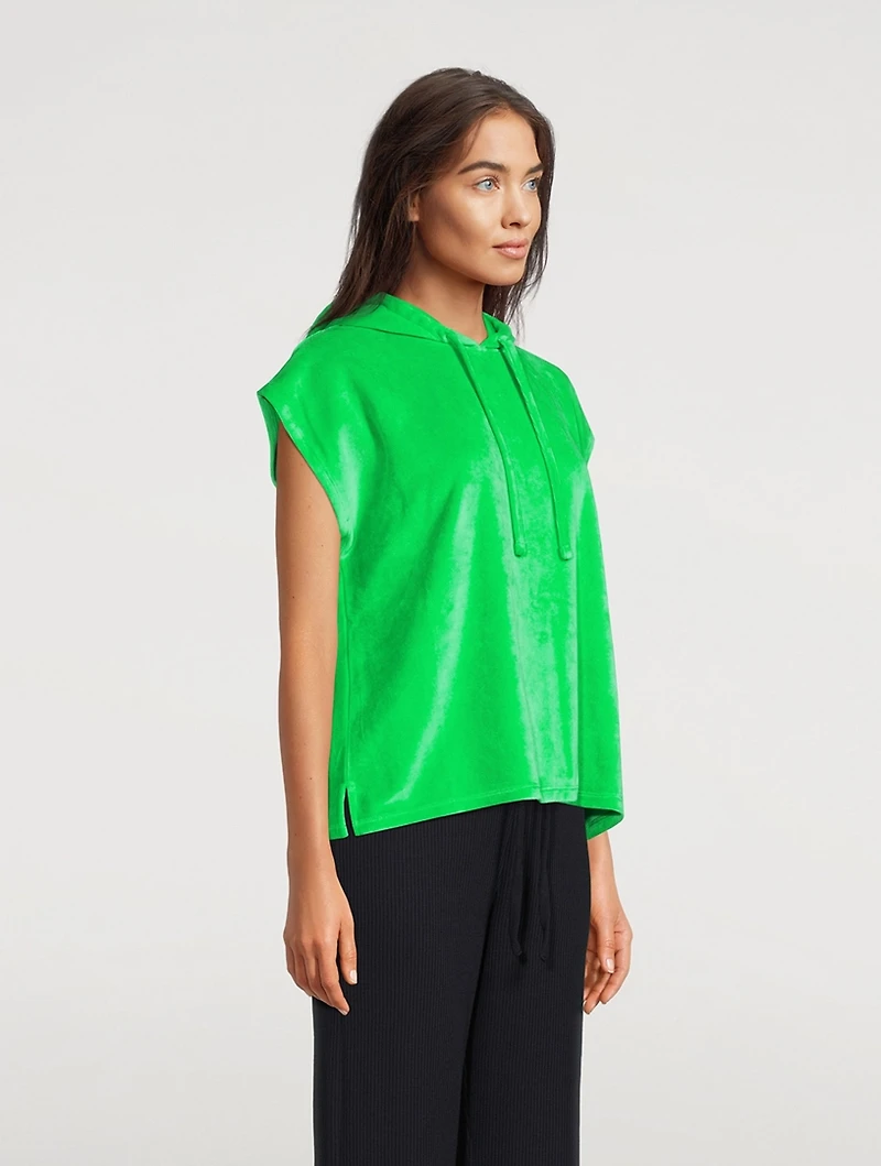 Moala Terry Cap-Sleeve Hoodie