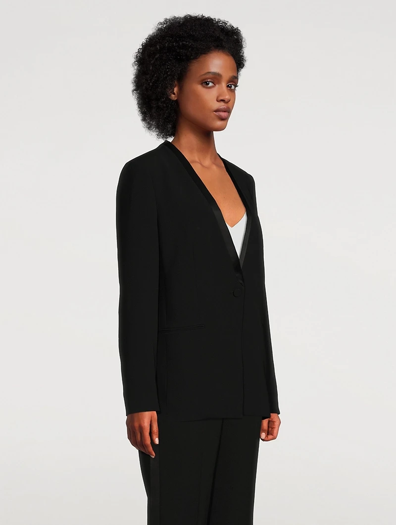Crepe Tuxedo Jacket