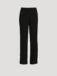 Straight-Leg Crepe Tuxedo Trousers